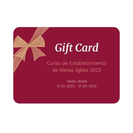Gift Card - Curso de Establecimiento de Metas Ágiles